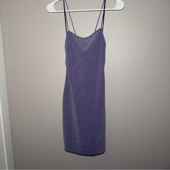 Purple Spaghetti Strap mini Dress - Picture 1 of 4